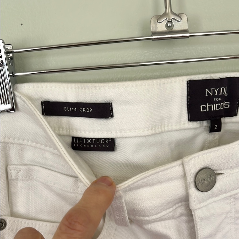 INC International Concepts White Slim Crop Jeans - Picture 3 of 7